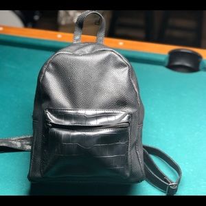 Primark Faux Leather Mini Backpack Black